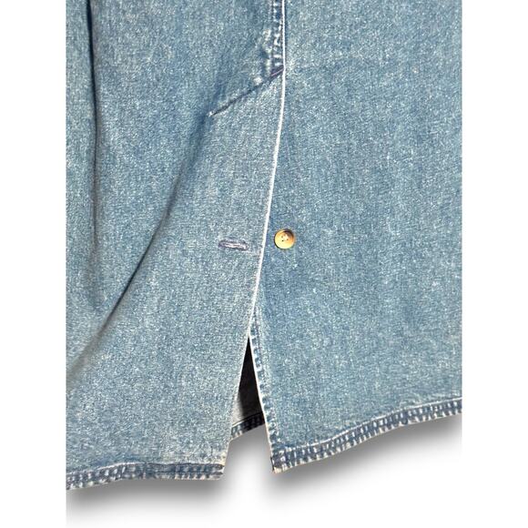 Vintage Charter Club Denim Maxi Skirt Size 10 Made in British Hong Kong - Picture 6 of 8